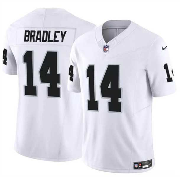 Men & Women & Youth Las Vegas Raiders #14 Carter Bradley White F.U.S.E. Vapor Football Stitched Jersey